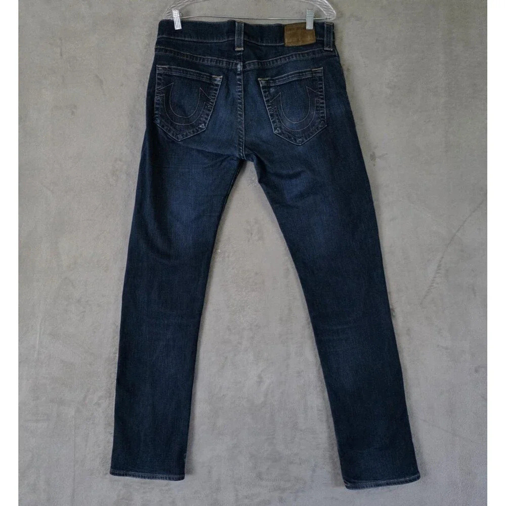 True Religion Geno Relaxed Slim Boot Cut Jeans Blue Sz 33 X 34